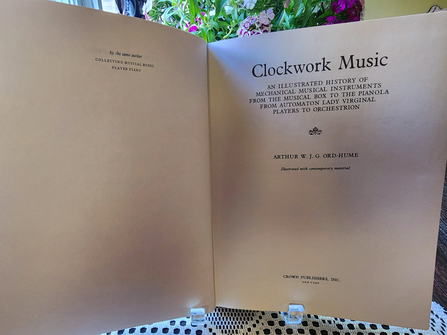 Vintage "Clockwork Music" by Ord-Hume (Hardcover)