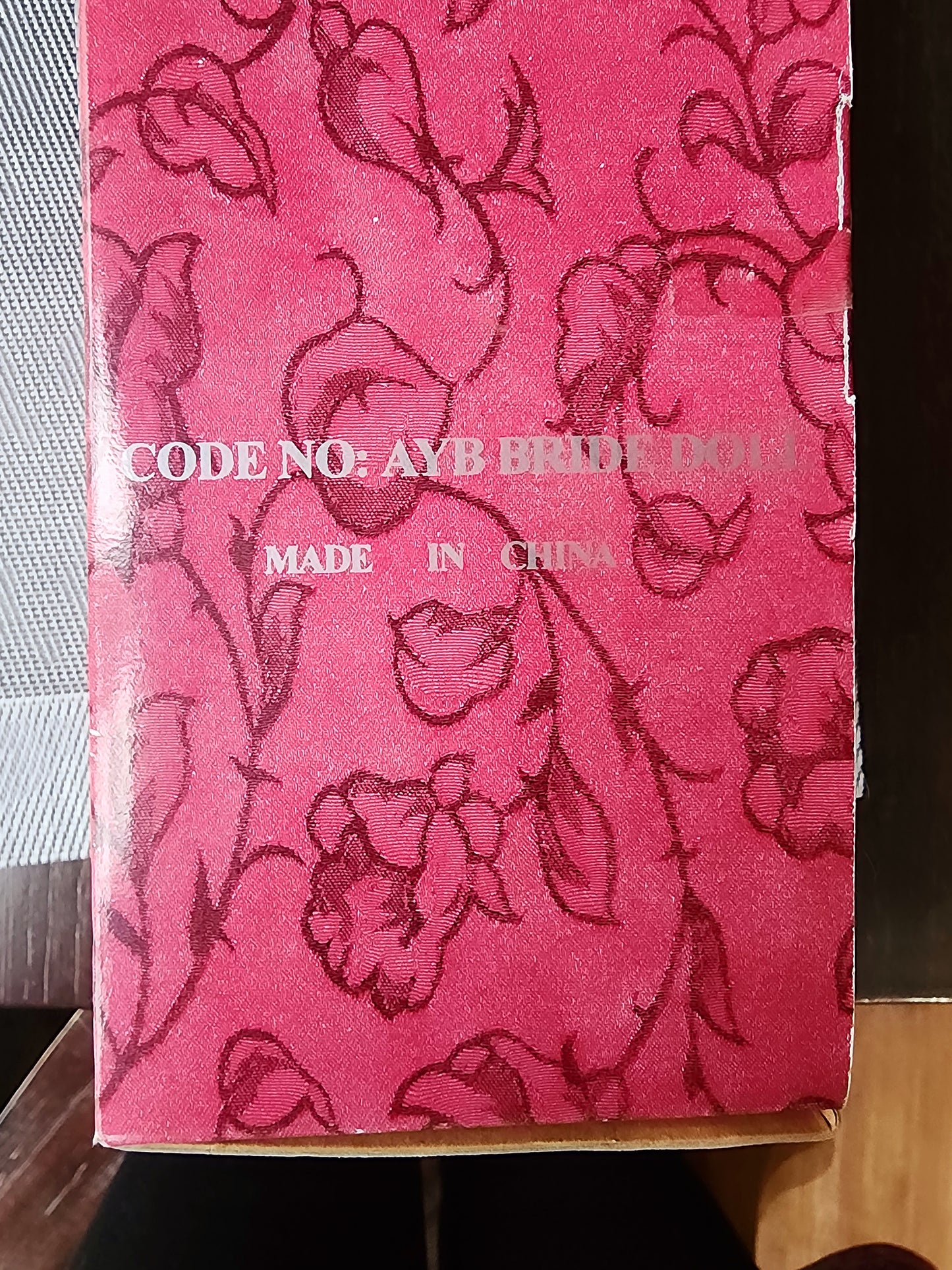 Ladybug Porcelain Doll Bride Doll Blonde Blue Eyes 17" Ivory Dress Rose Bouquet