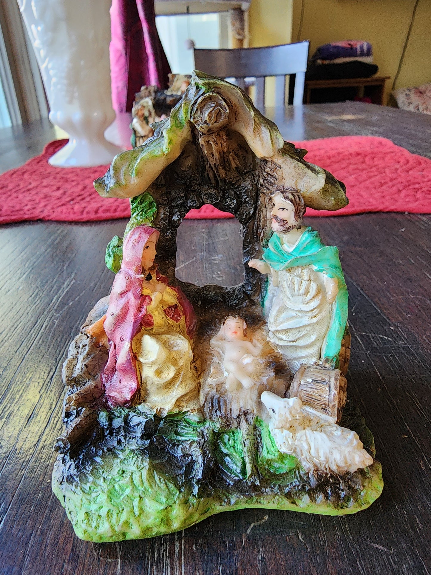 Miniature Nativity Scene Figurines - Mary, Joseph, Baby Jesus, Animals #M306728