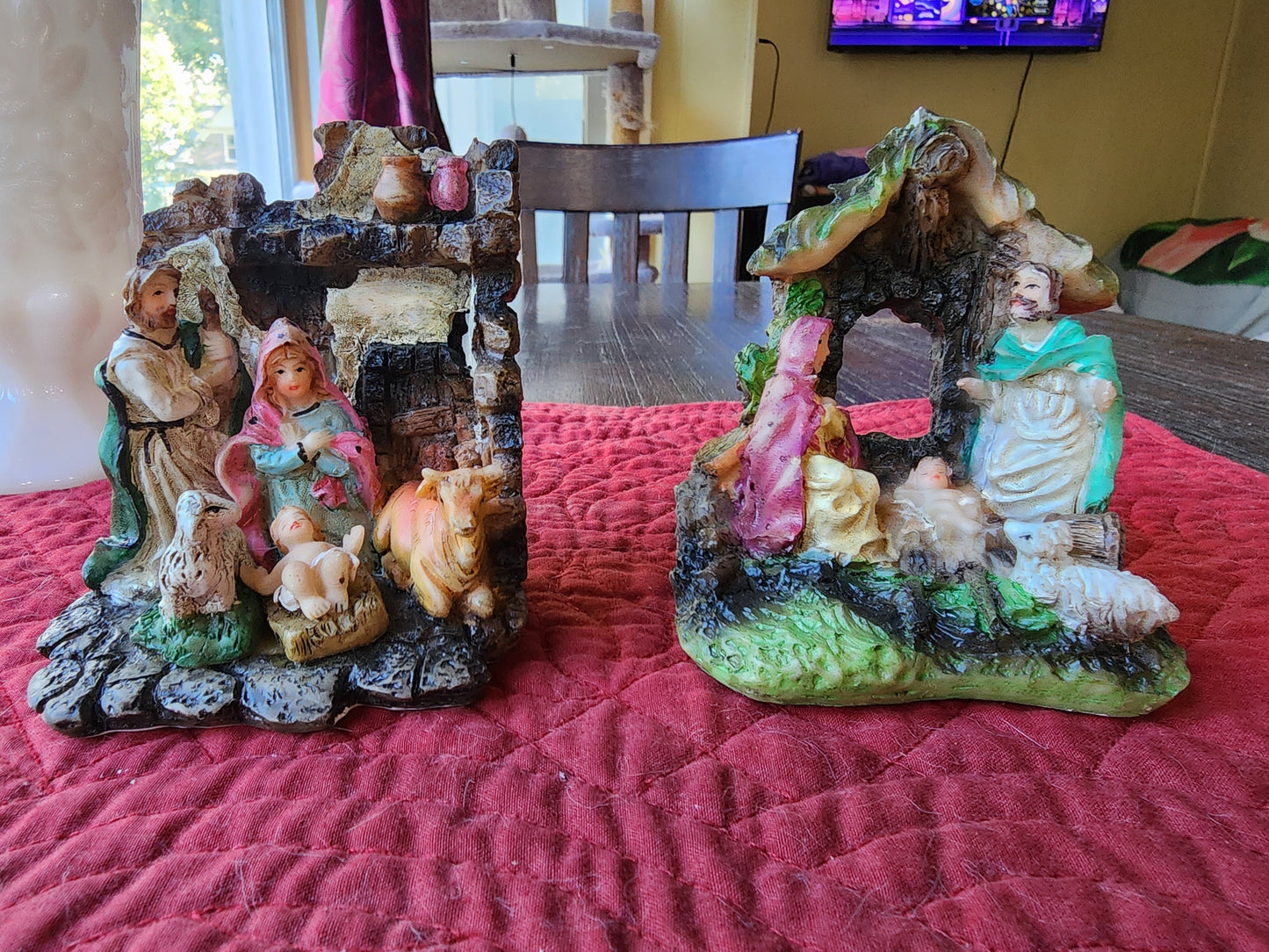Miniature Nativity Scene Figurines - Mary, Joseph, Baby Jesus, Animals #M306728