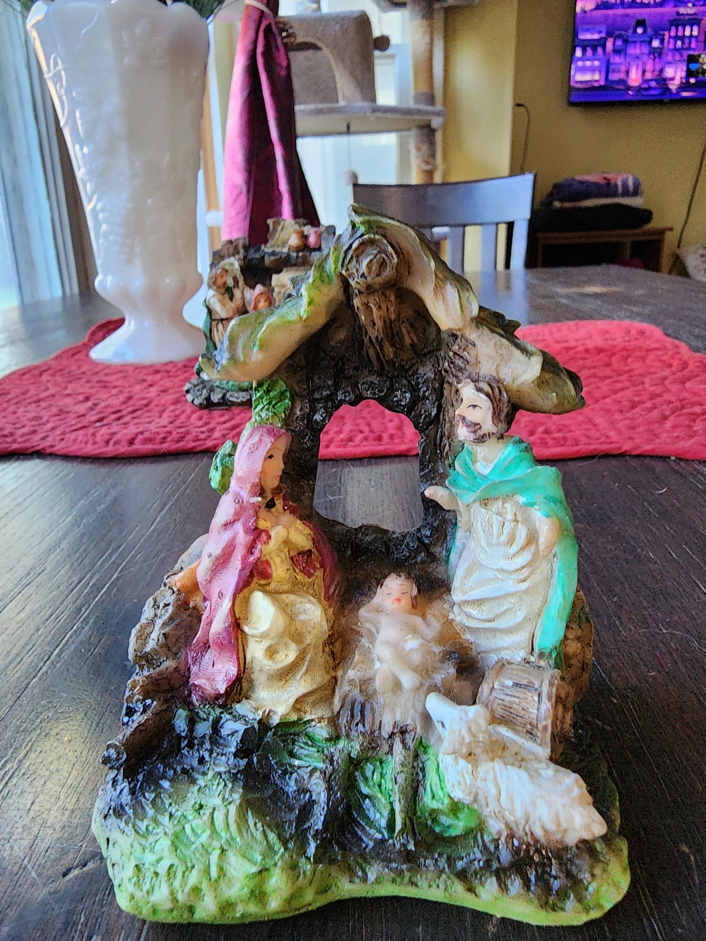 Miniature Nativity Scene Figurines - Mary, Joseph, Baby Jesus, Animals #M306728