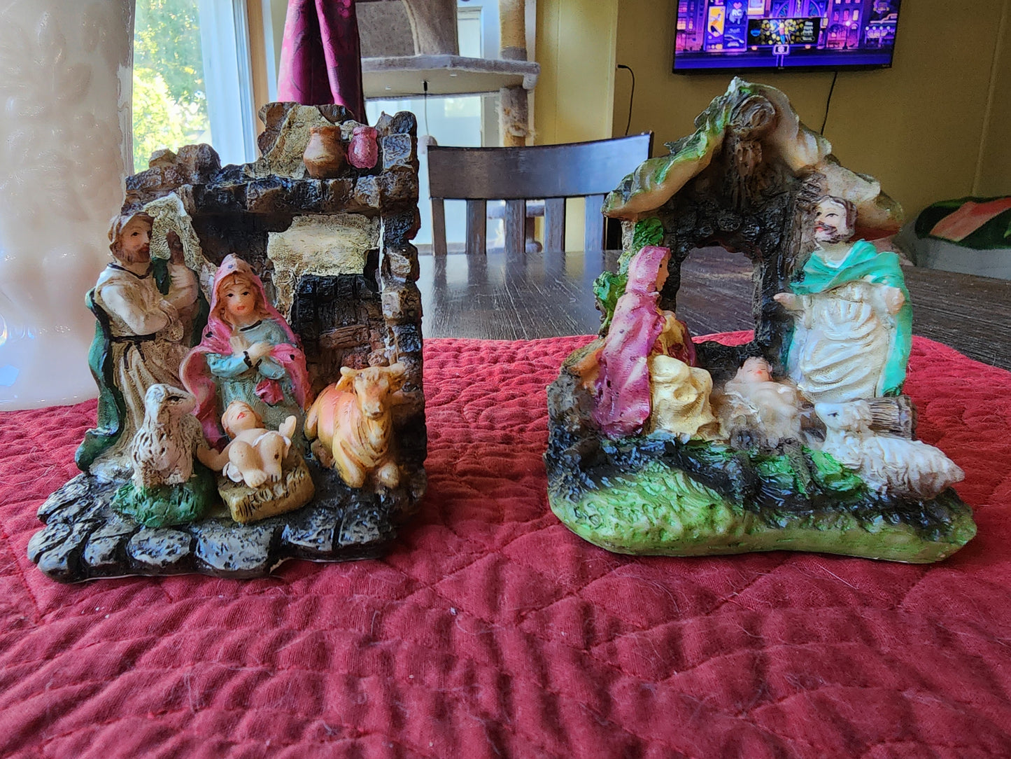 Miniature Nativity Scene Figurines - Mary, Joseph, Baby Jesus, Animals #M306728