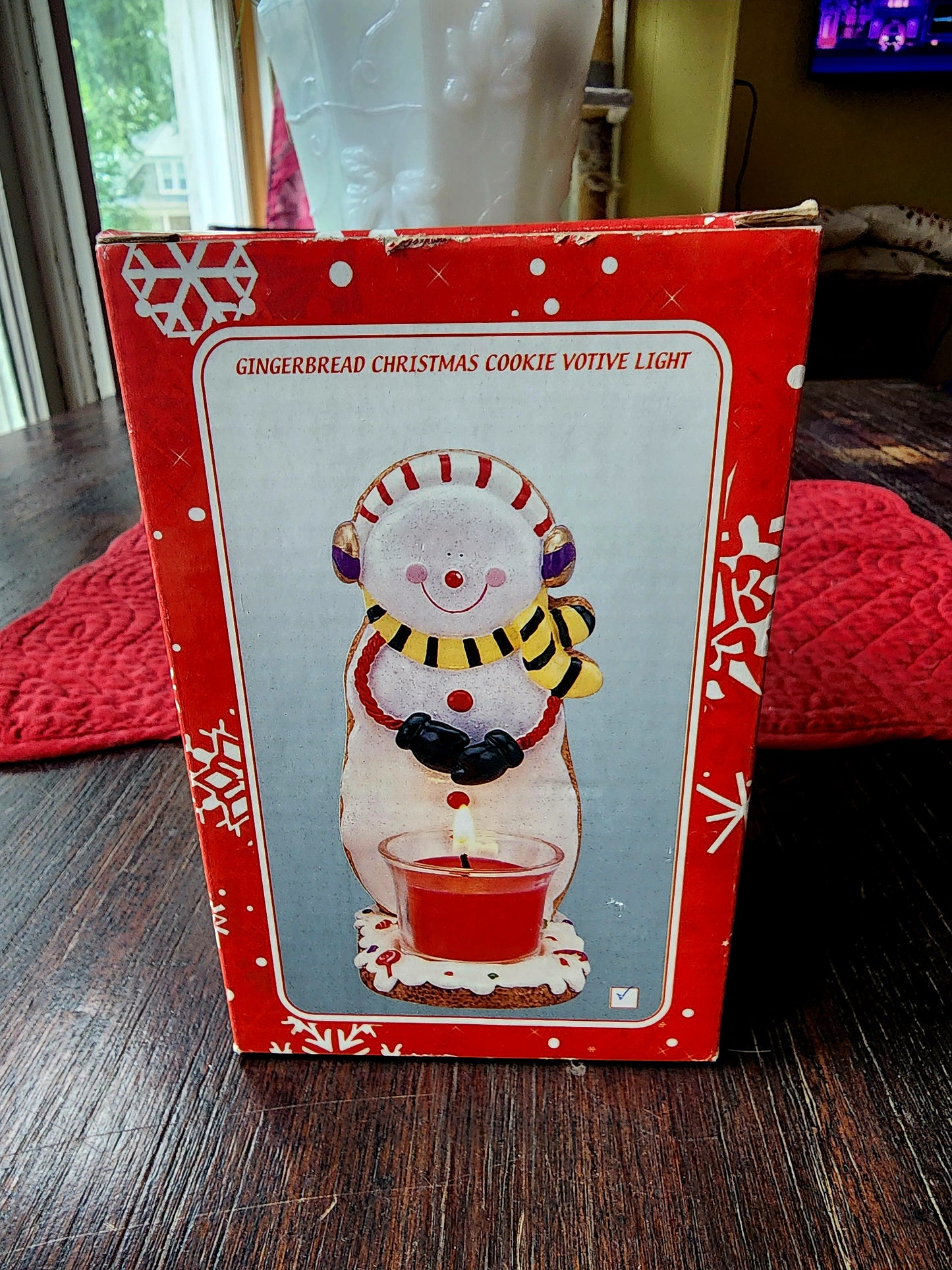 Trippie's Inc Gingerbread Christmas Cookie Votive Light 2004 With Box