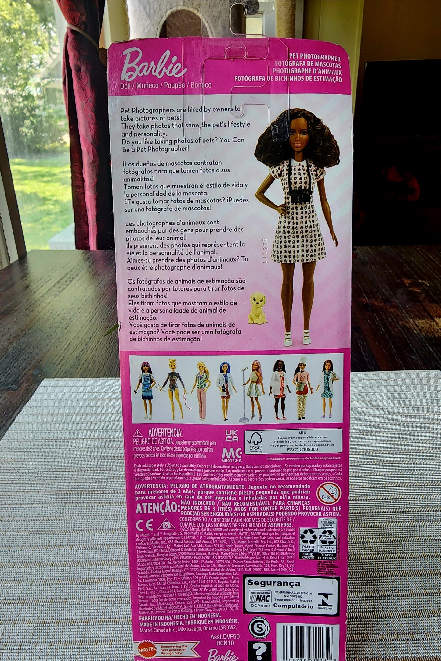 Barbie "You Can Be Anything" Pet Photographer Doll Set With Dog NIB #HCN10