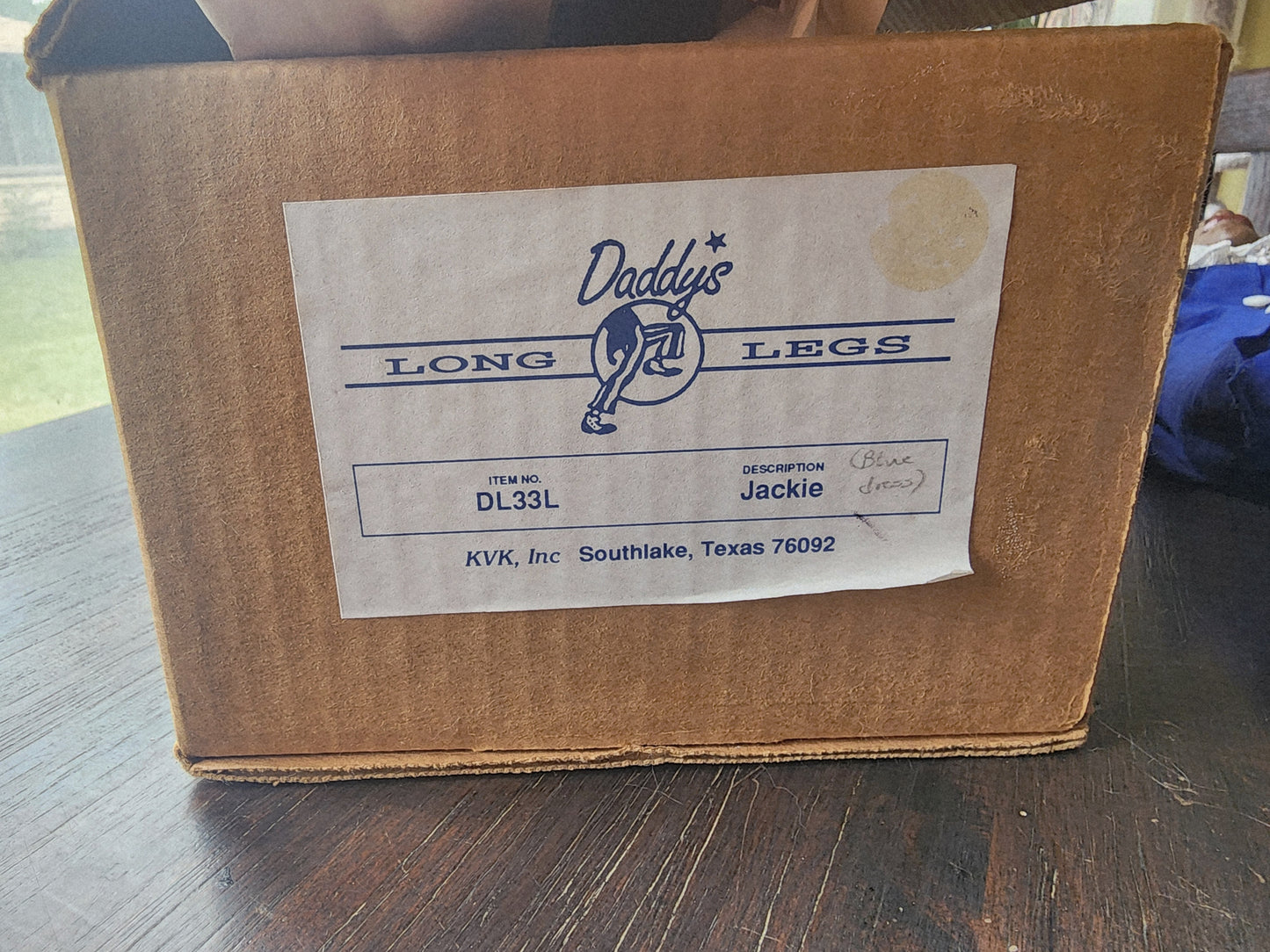 Daddy's Long Legs "JACKIE" 22" Doll #DL33L Original Box, Missing Bible