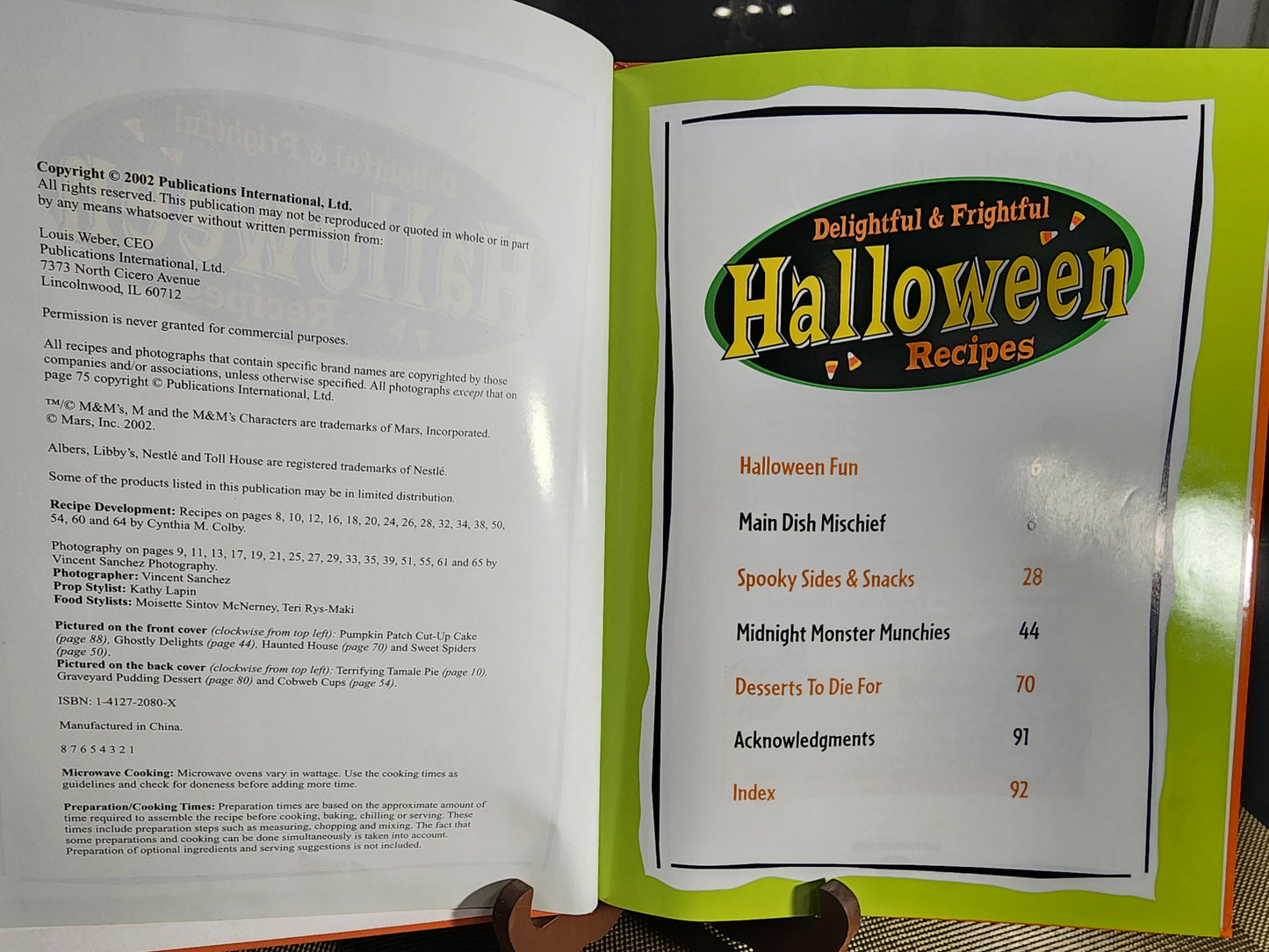 Halloween Recipe Book, "Delightful & Frightful Halloween Recipes" (Hardcover)