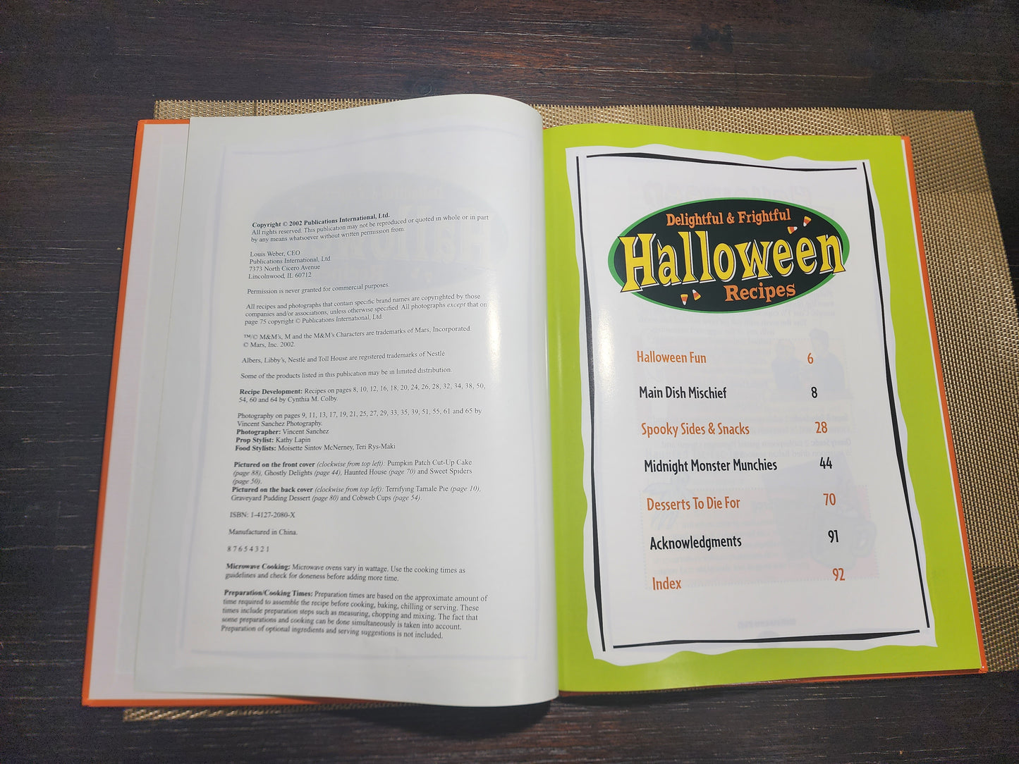 Halloween Recipe Book, "Delightful & Frightful Halloween Recipes" (Hardcover)