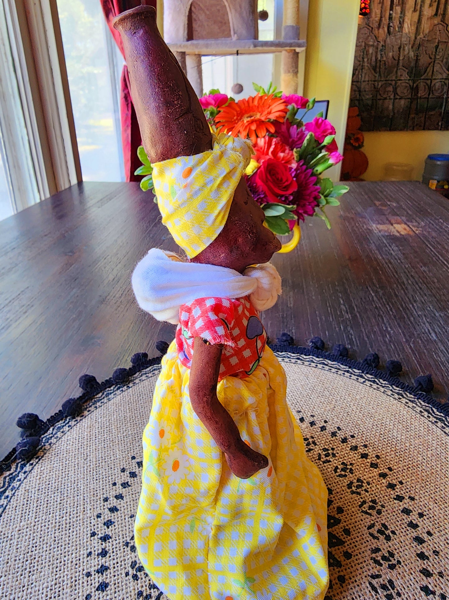 African Pottery Doll Signed "Betty Gaen EDR"