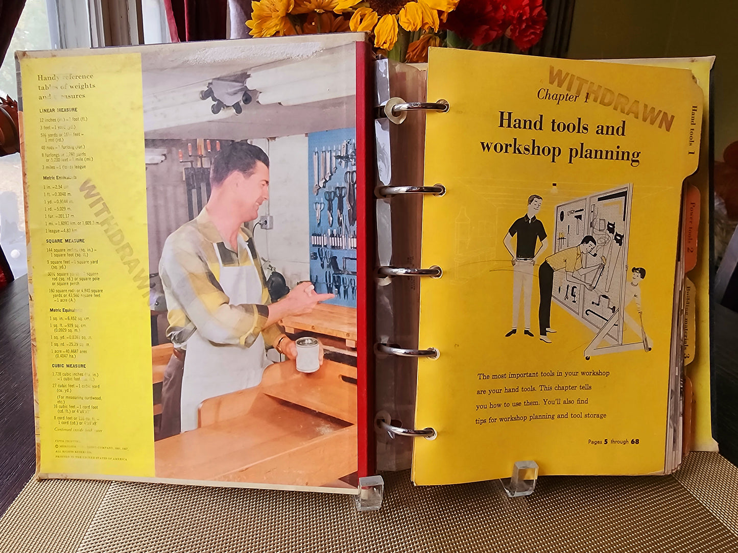 Better Homes And Gardens Handyman's Hardback Book 1957 Vintage Binder Style