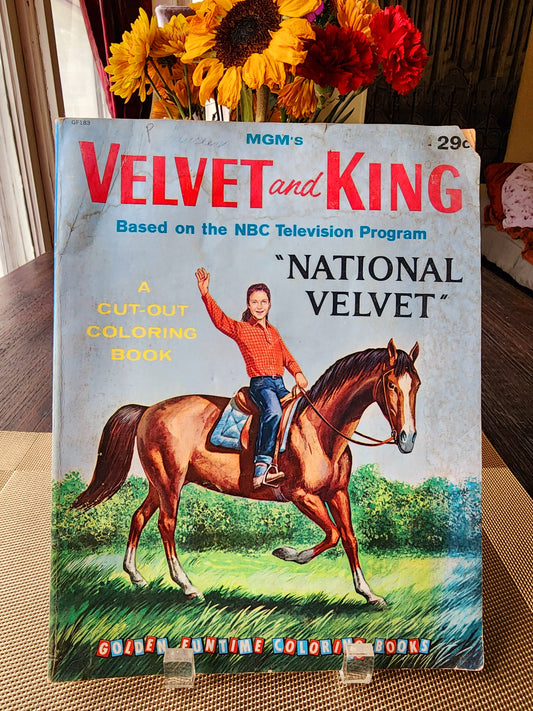 MGM's Velvet and King "National Velvet" Cut-Out Coloring Book by Golden Funtime Coloring Books 1961