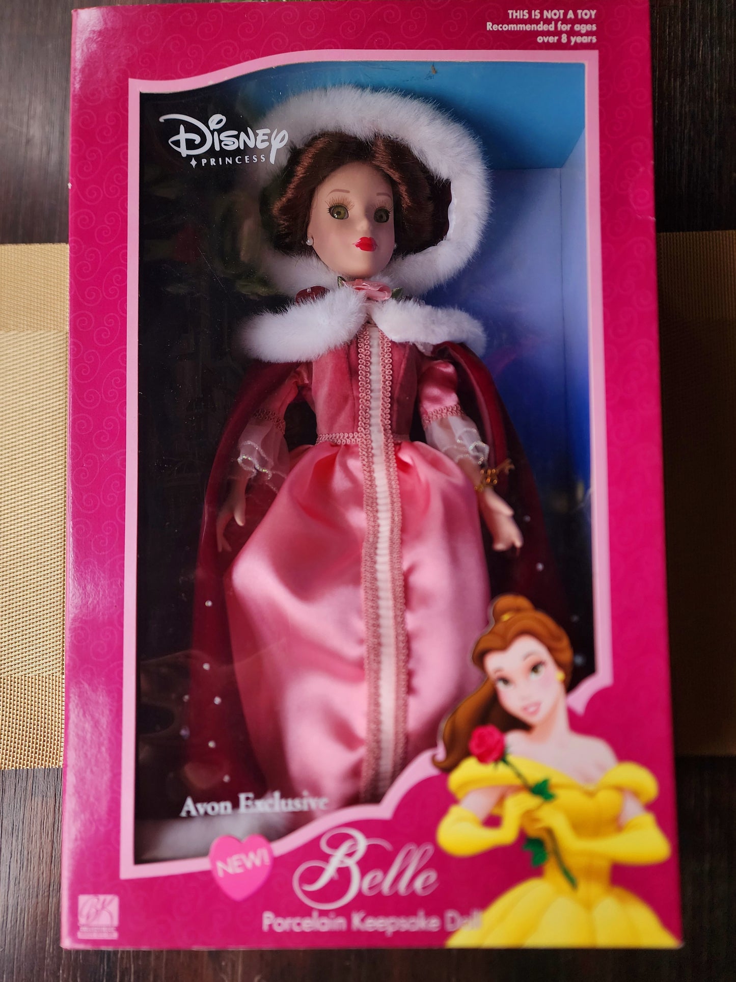 Disney Princess Belle Porcelain Keepsake Doll Avon Exclusive 2002 The Brass Key