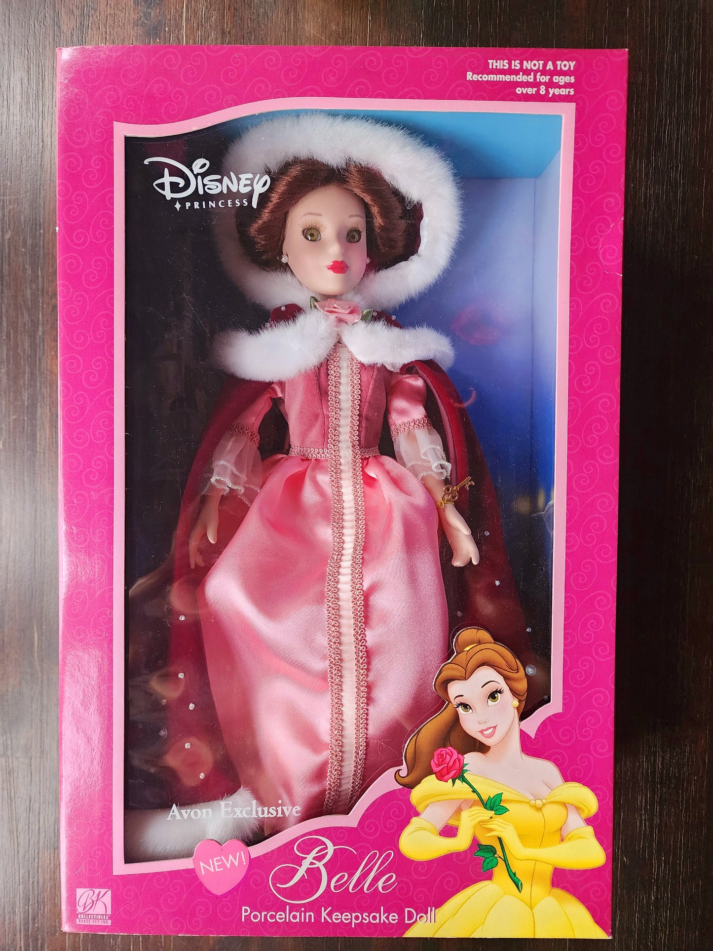 Disney Princess Belle Porcelain Keepsake Doll Avon Exclusive 2002 The Brass Key