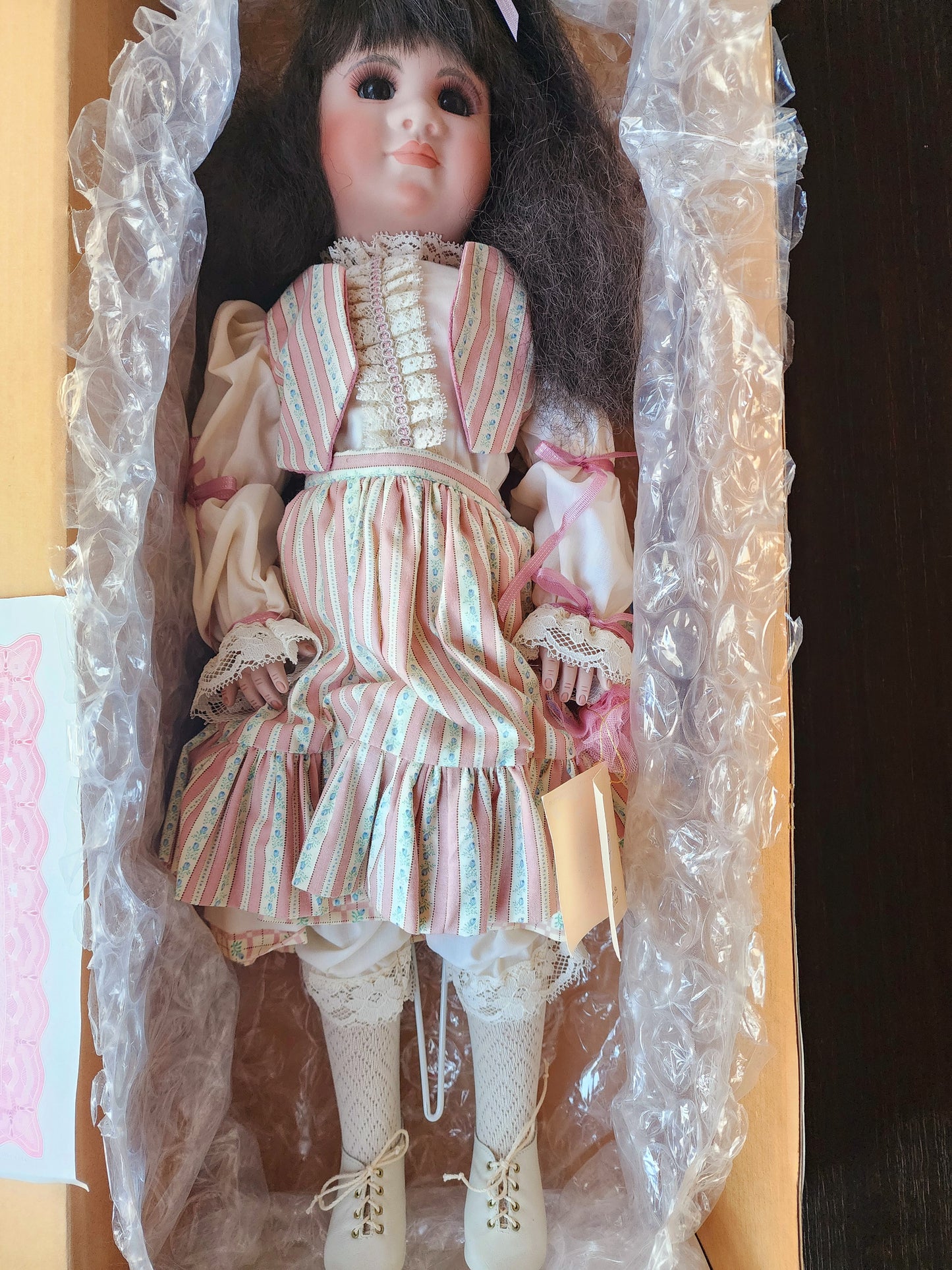 Charlene Marie Originals, "Clotia" Handle With Love Collection Original Doll All Porcelain 25" Limited Edition #47/250 COA, Signed by Artist, RARE