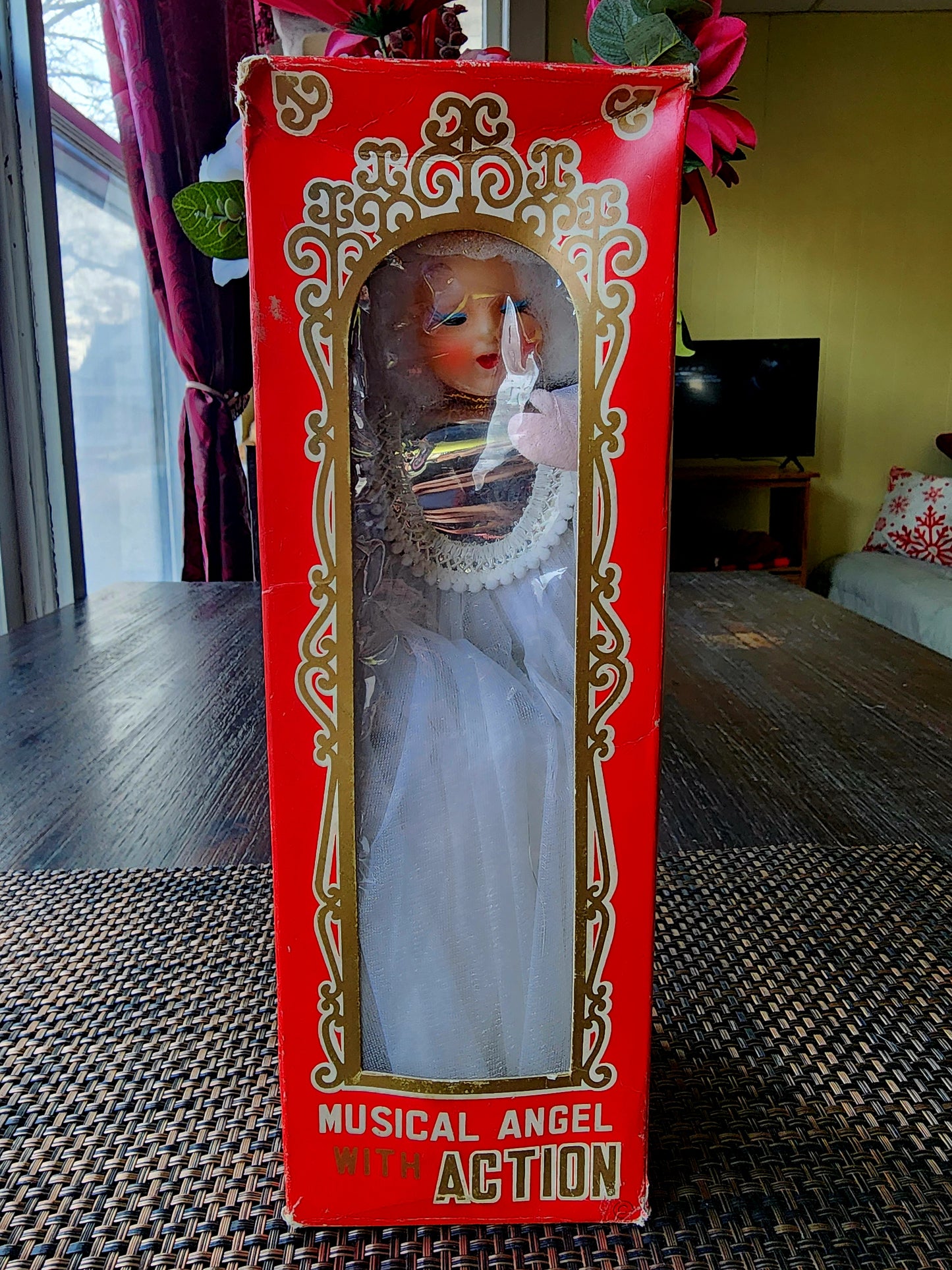 Gimbels Department Store Musical Angel With Action, 1950's, Original Box RARE Item #N103