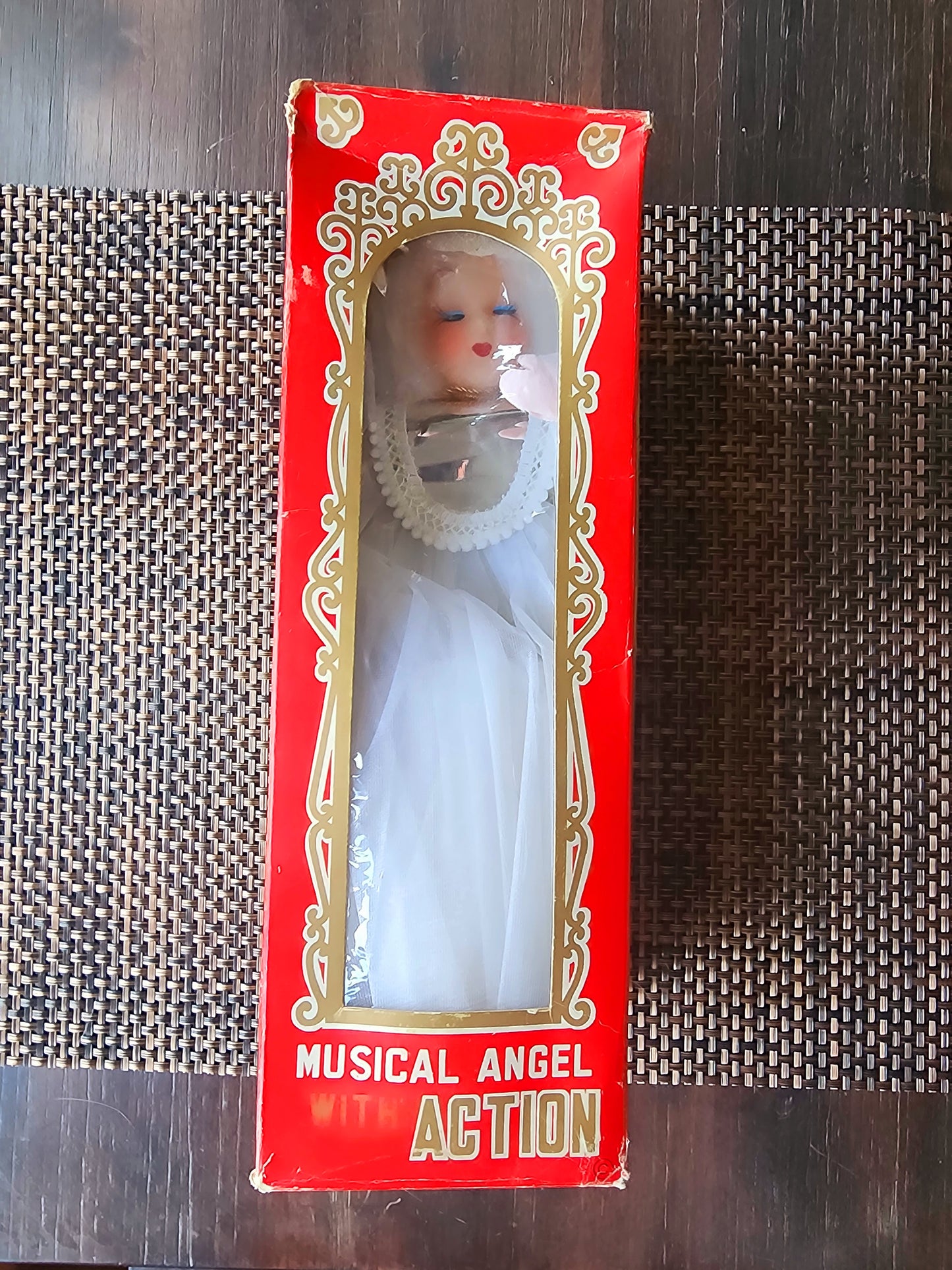 Gimbels Department Store Musical Angel With Action, 1950's, Original Box RARE Item #N103