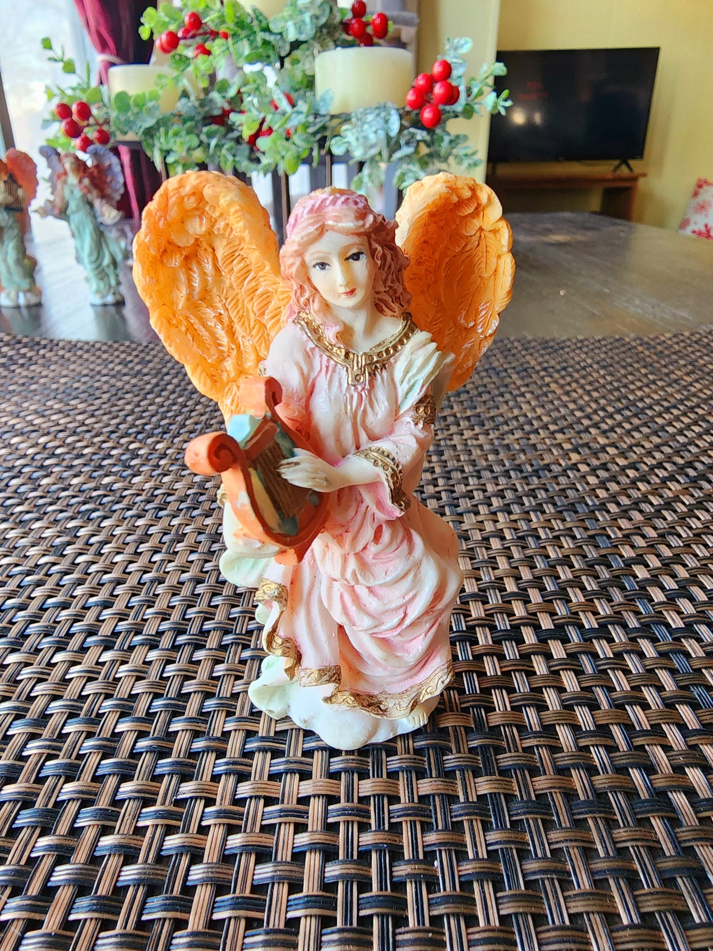 Vintage Angel Collection Figurines, Set of 9 Angels ~ Roughly 4" Tall