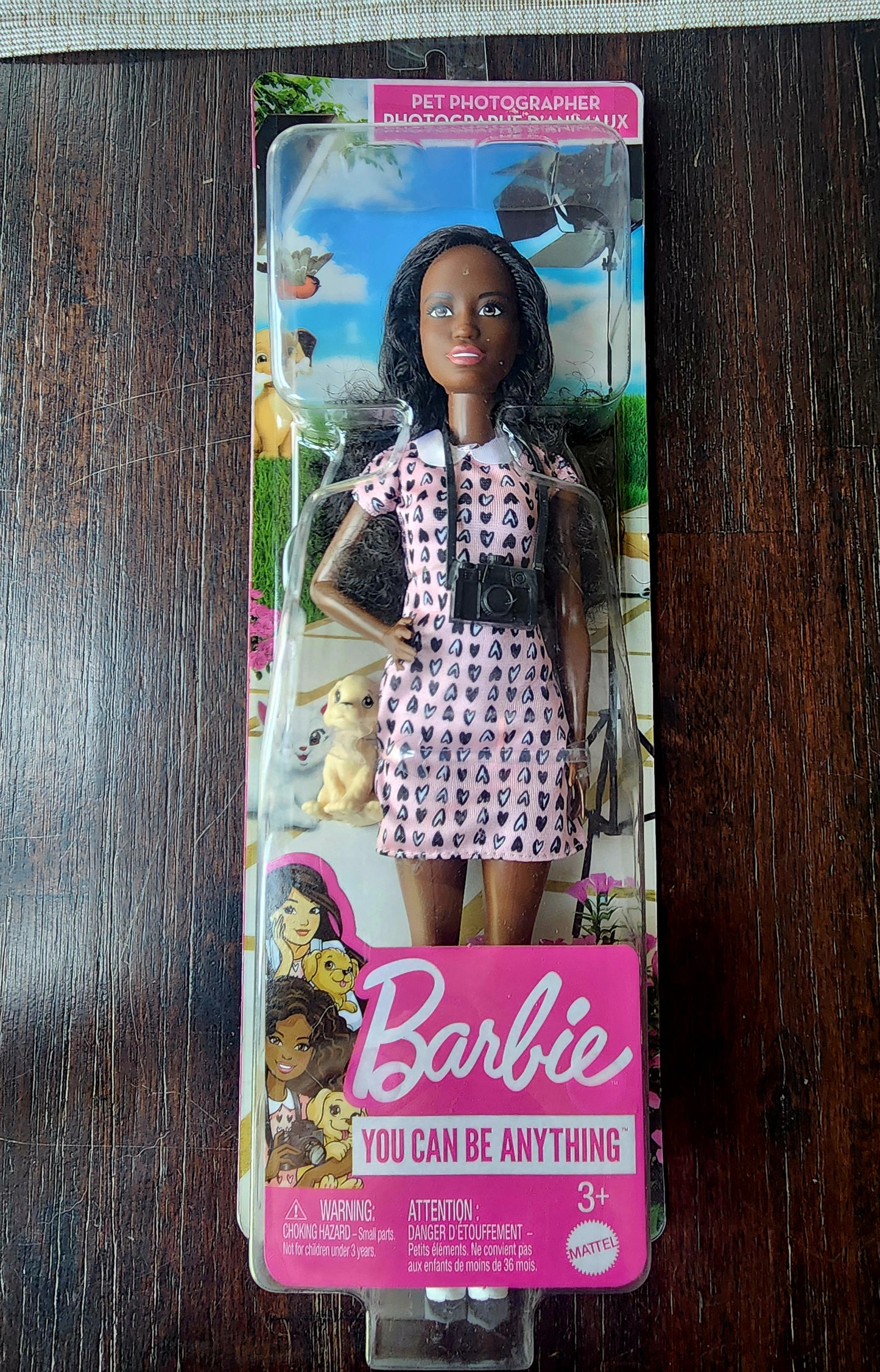 Barbie "You Can Be Anything" Pet Photographer Doll Set With Dog NIB #HCN10
