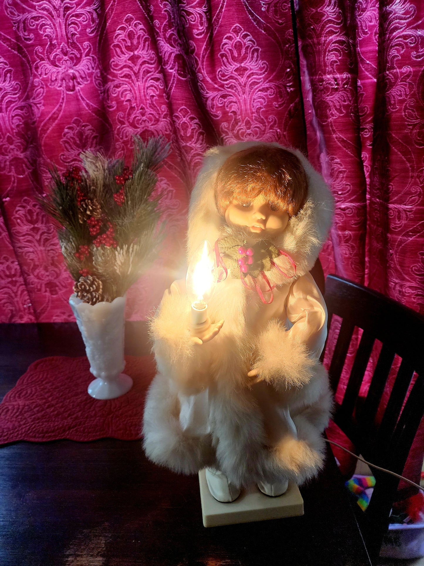 Snow Princess Christmas Girl by Telco Motion-ette' Lighted Christmas Girl 1991