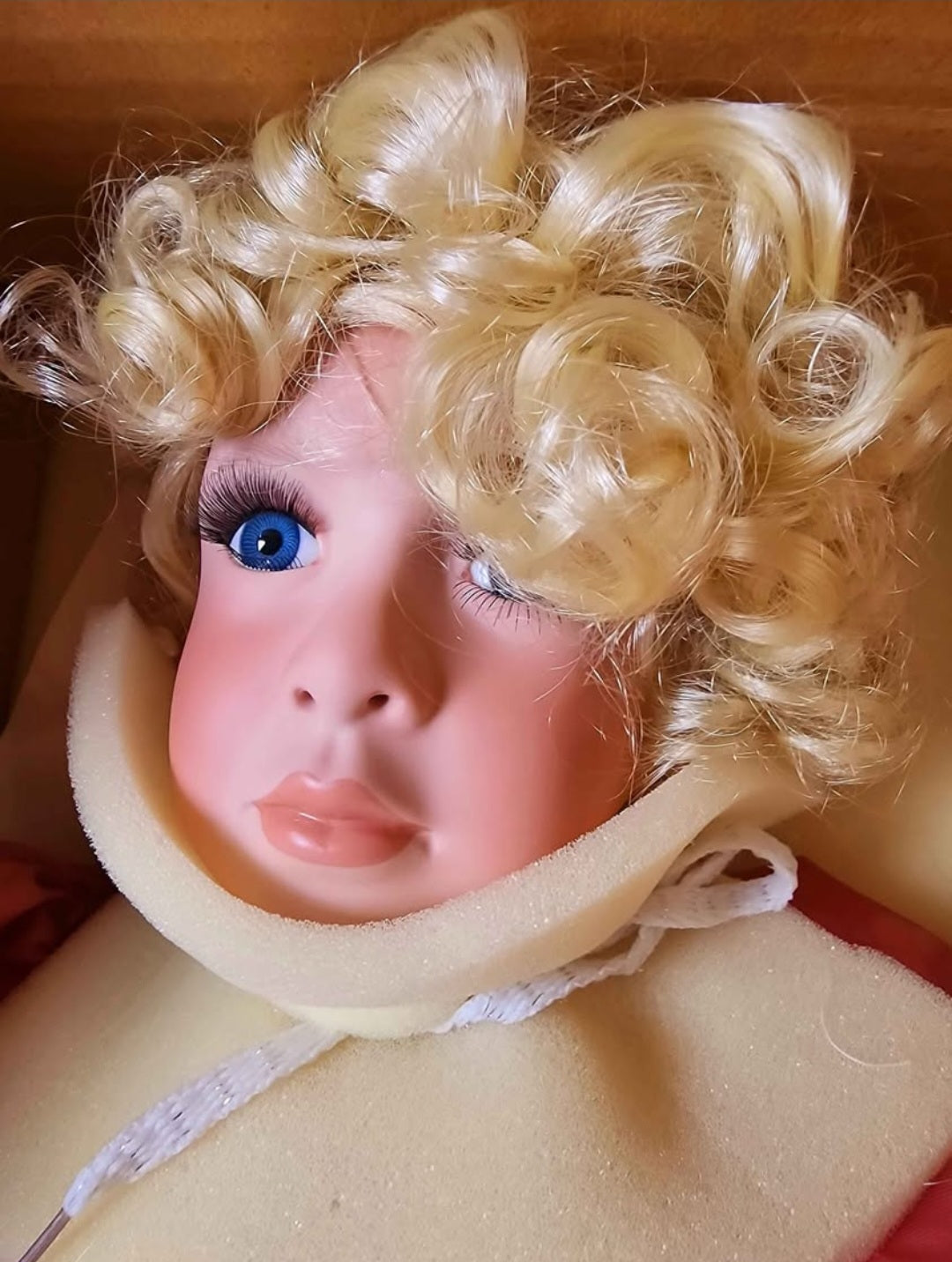 "Jennifer & Little Angel" Janice Berard, Porcelain Doll, Complete Set w/baby & buggy, New In Box
