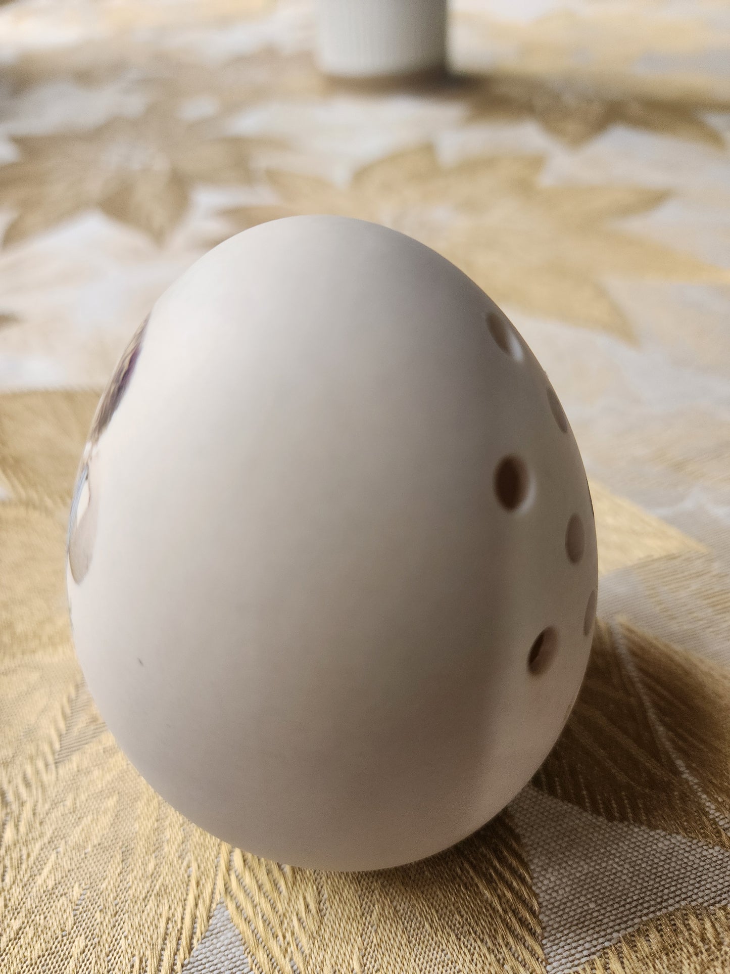 Cupid Angel Porcelain Egg Pomander 3" Womack's Collectibles