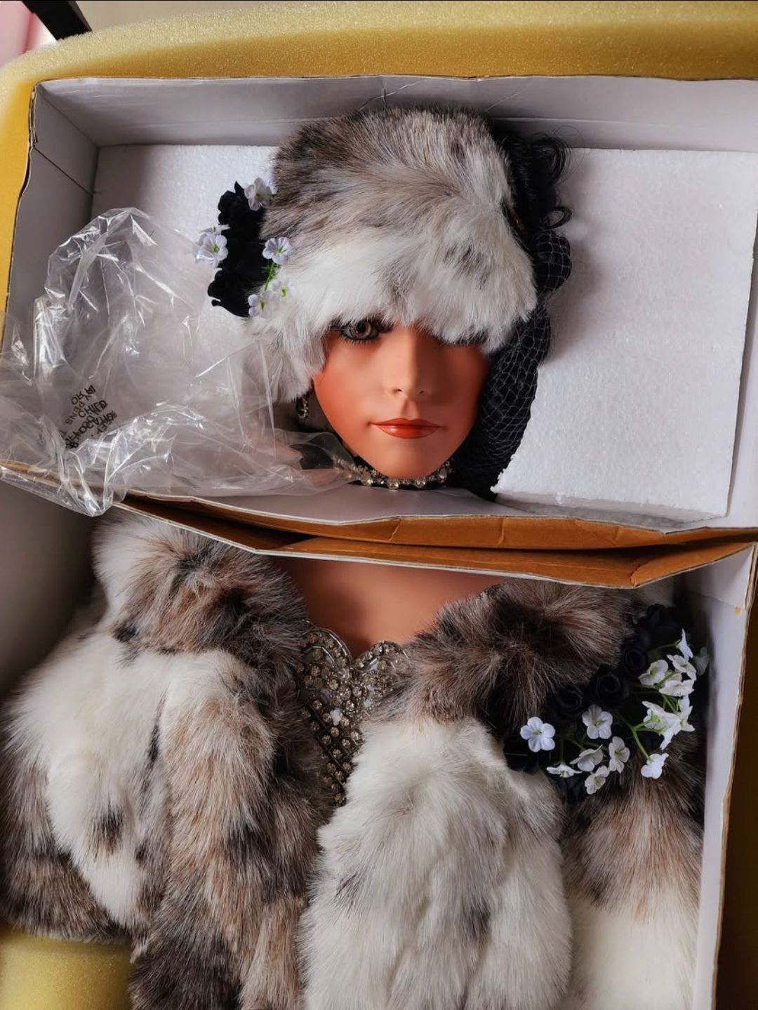Vintage Rare 42" Large Rustie Doll "Nordica" Porcelain, 1999 Doll Of The Year, New In Box, COA, Mint Condition