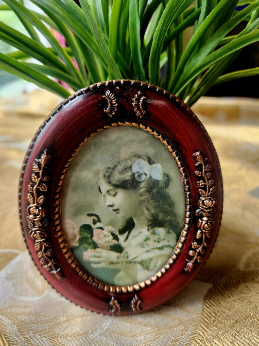 Antique Style Multi-Box with Photo Frame 3"x4" Hand Finished, NEW