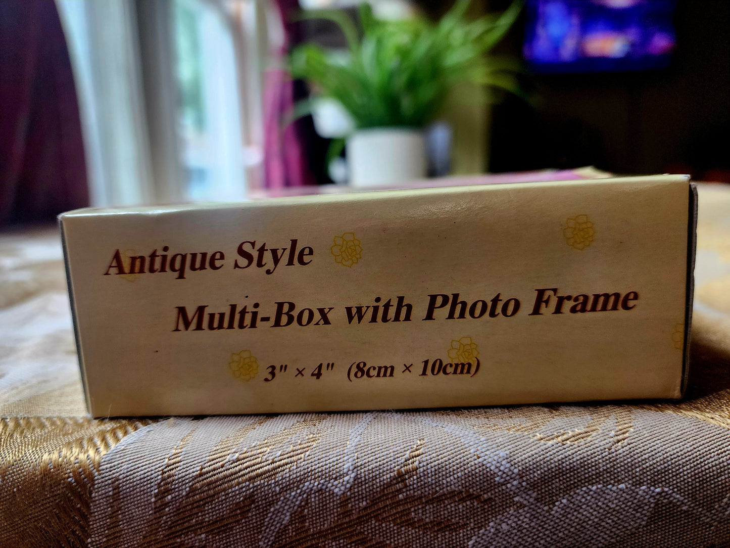 Antique Style Multi-Box with Photo Frame 3"x4" Hand Finished, NEW