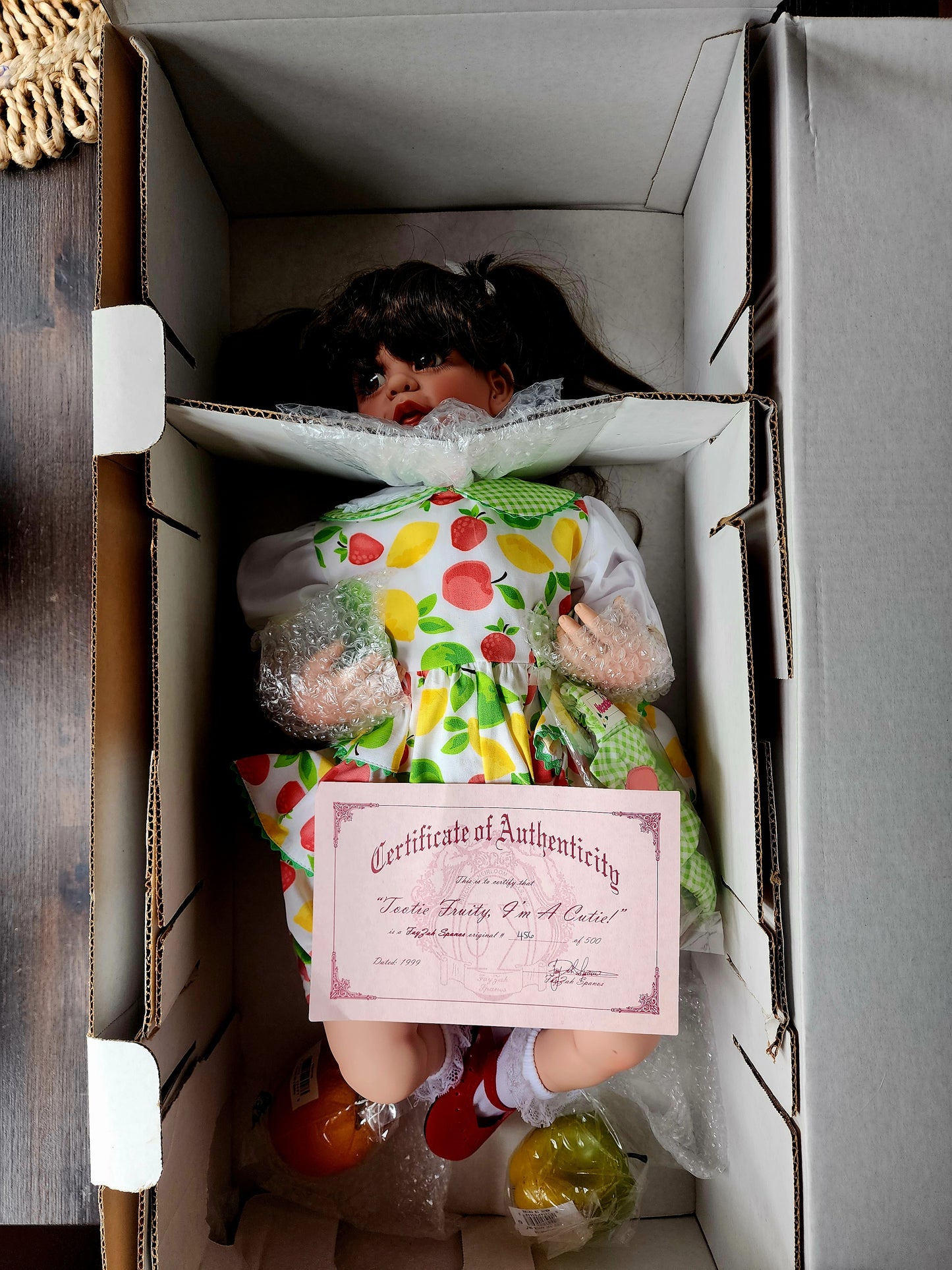 Fayzah Spanos "Tootie Fruity, I'm a Cutie" Doll Limited Edition #456/500 with COA