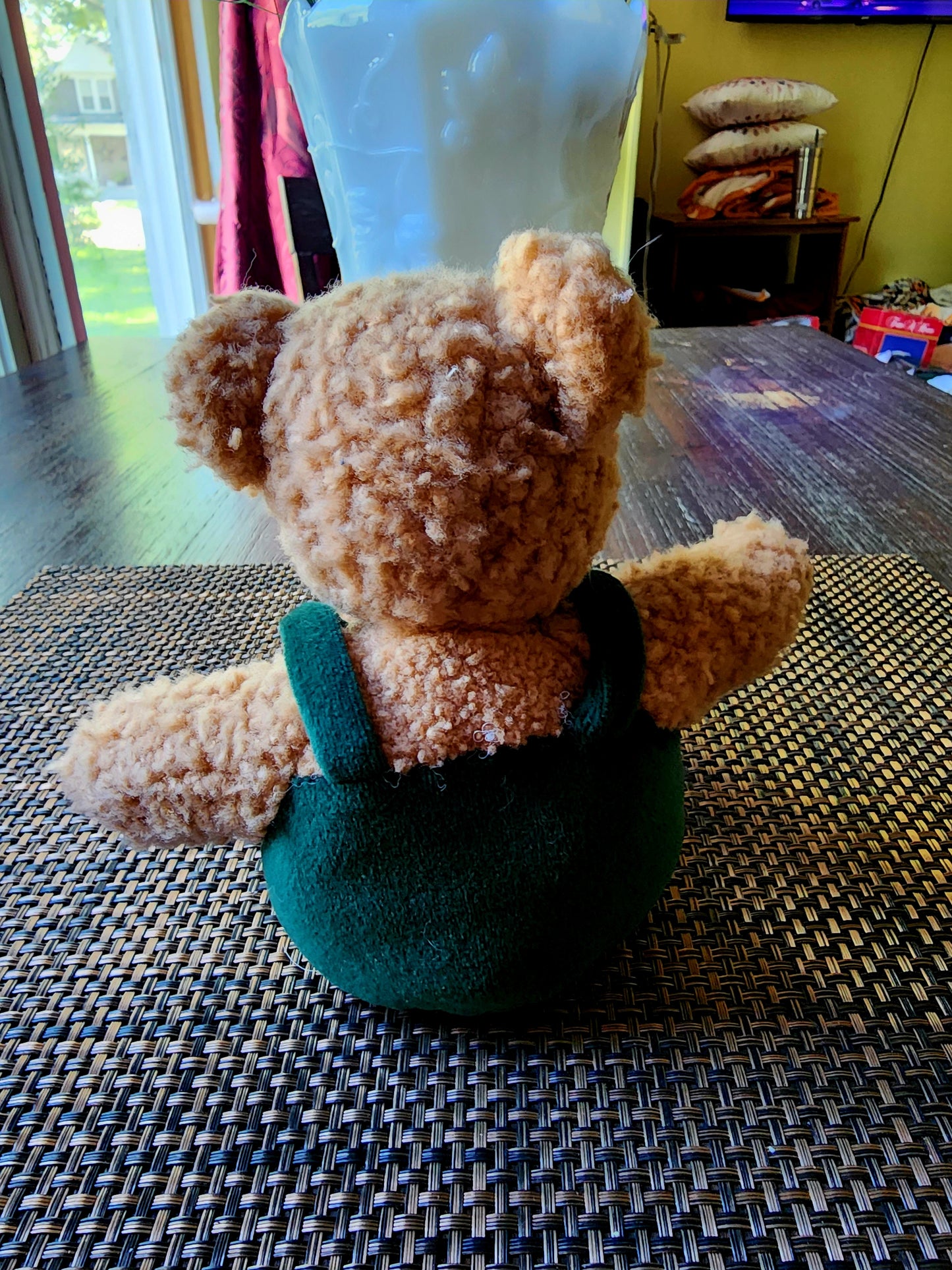 Hallmark Christmas 9" Plush Green Overalls Teddy Bear (#3370HK)