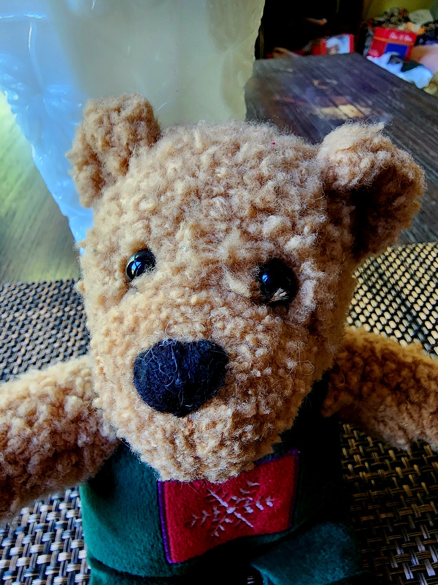 Hallmark Christmas 9" Plush Green Overalls Teddy Bear (#3370HK)