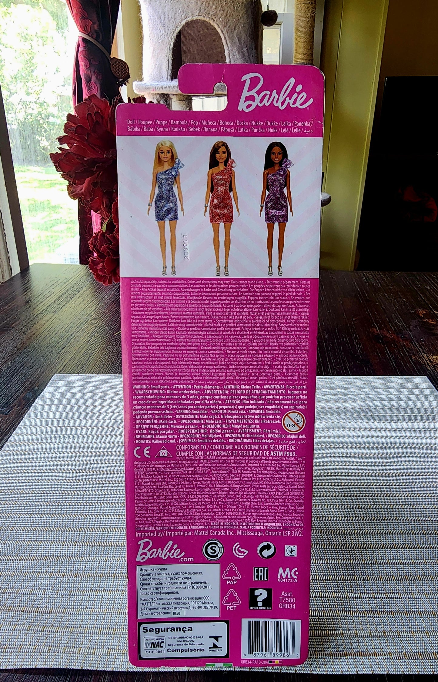Barbie Glitz Doll Glitter Purple Dress African American GRB34 Mattel
