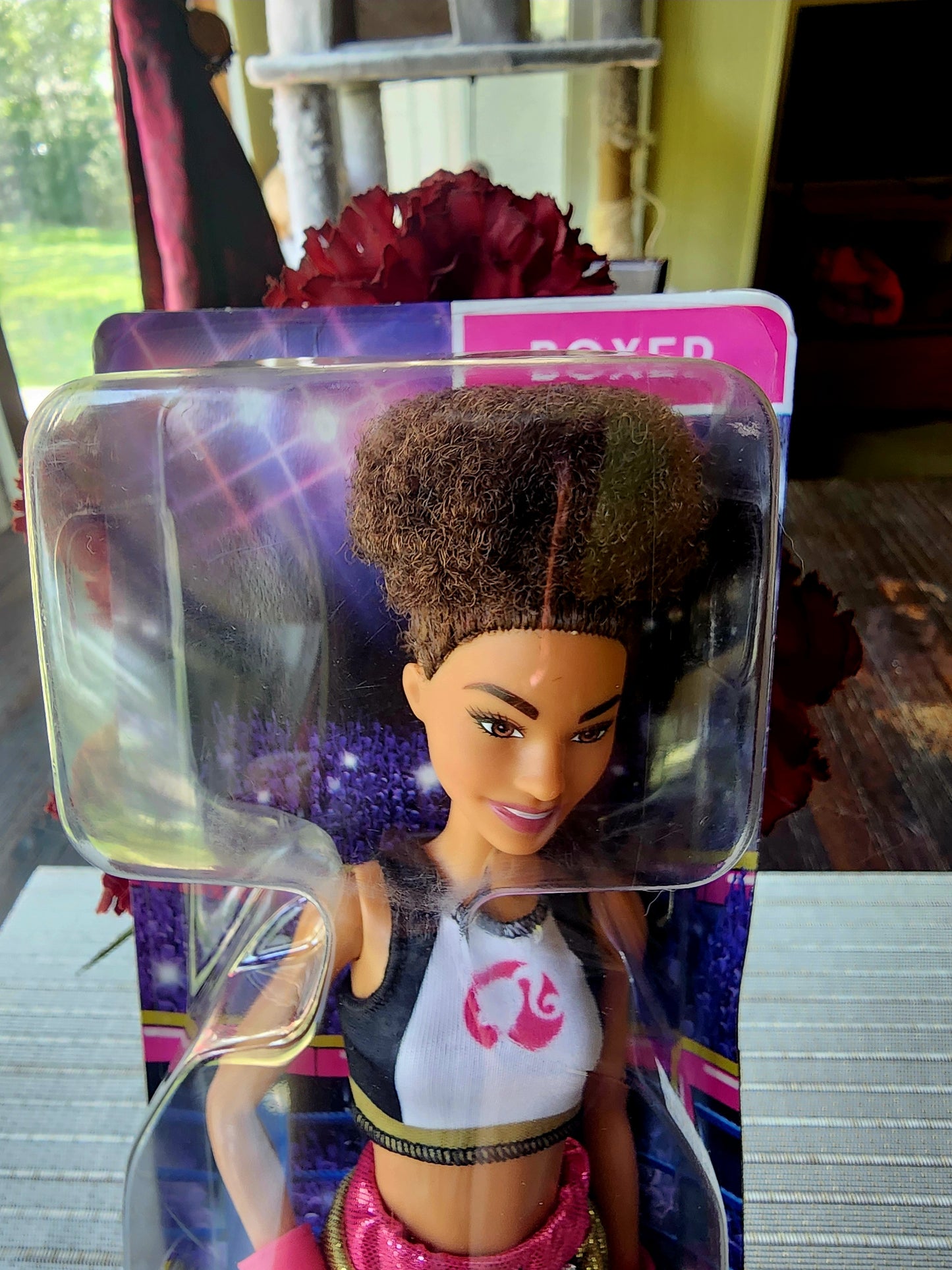 Barbie You Can Be Anything Female Boxer Doll with Gloves NIB #GJL64