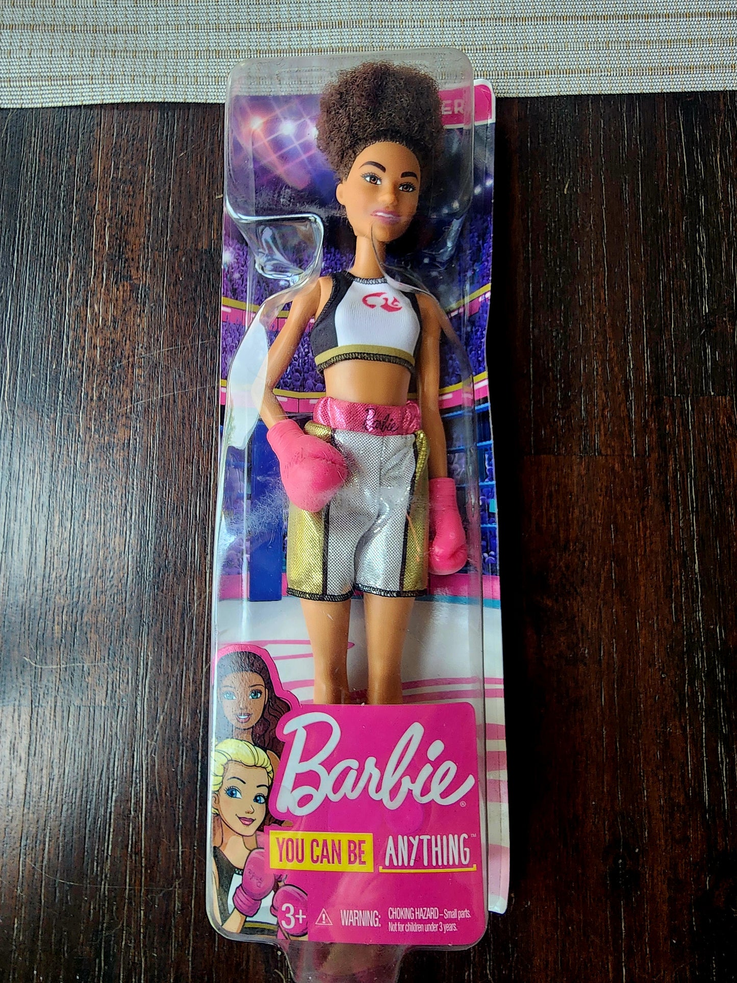 Barbie You Can Be Anything Female Boxer Doll with Gloves NIB #GJL64
