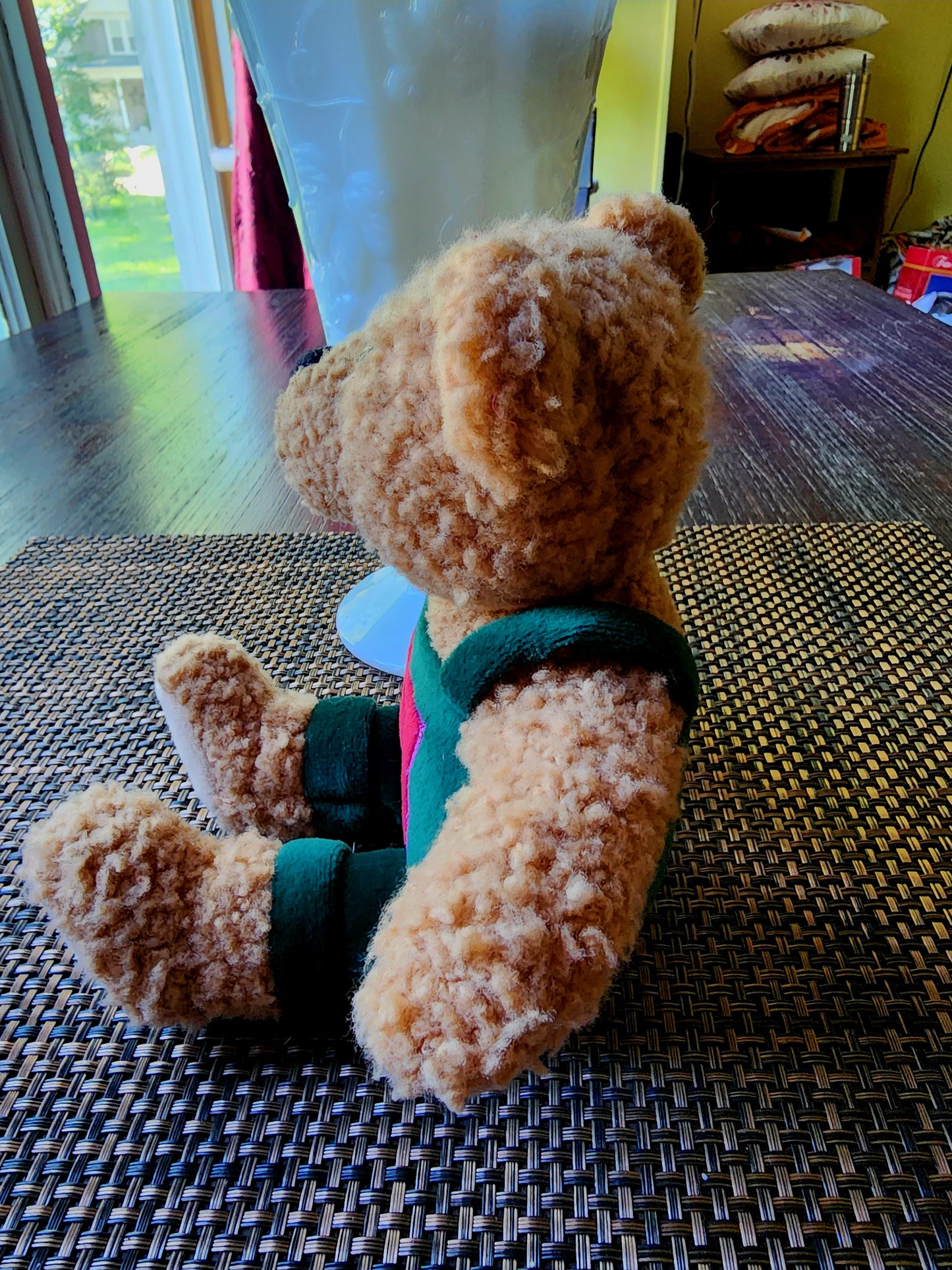 Hallmark Christmas 9" Plush Green Overalls Teddy Bear (#3370HK)