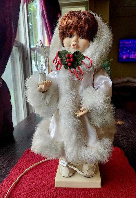 Snow Princess Christmas Girl by Telco Motion-ette' Lighted Christmas Girl 1991