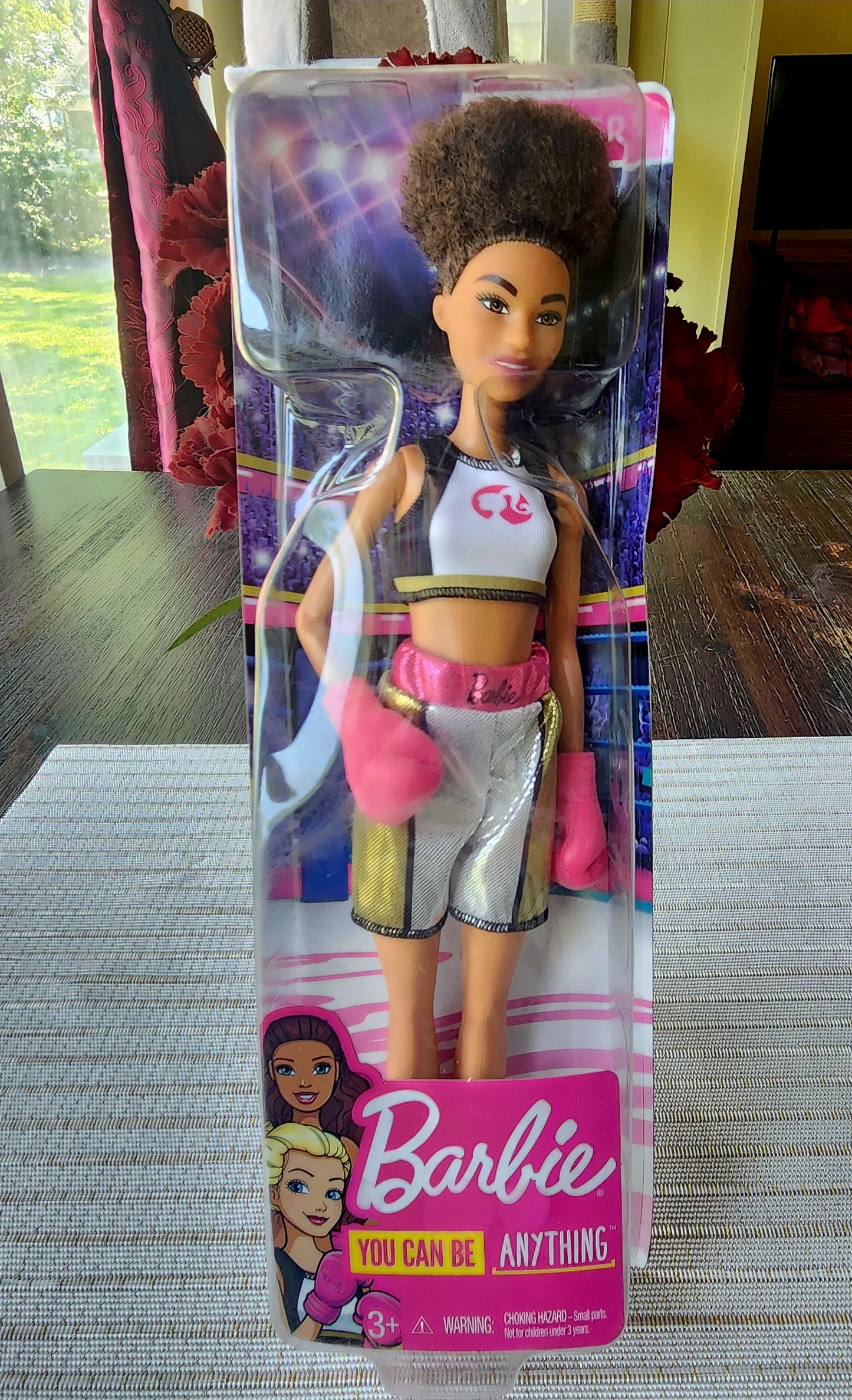 Barbie You Can Be Anything Female Boxer Doll with Gloves NIB #GJL64