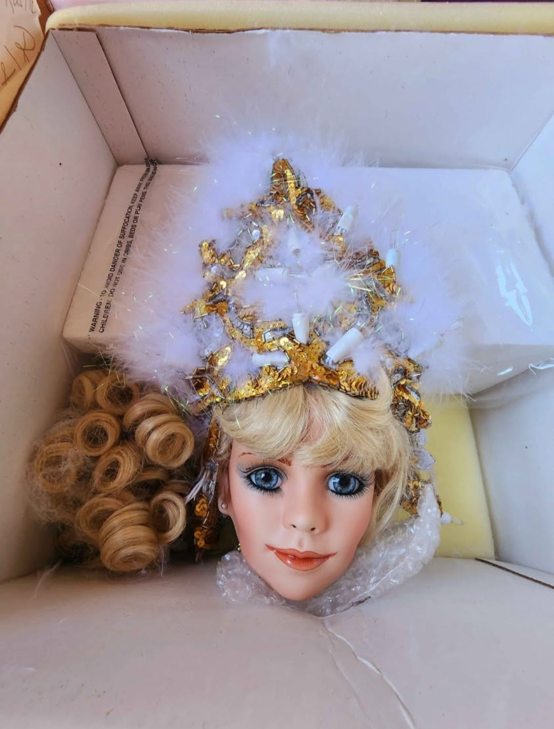 1996 Rustie Large 42" Doll "Crystal" Queen of the Mardi Gras Lmtd Edition, NIB Mint Condition