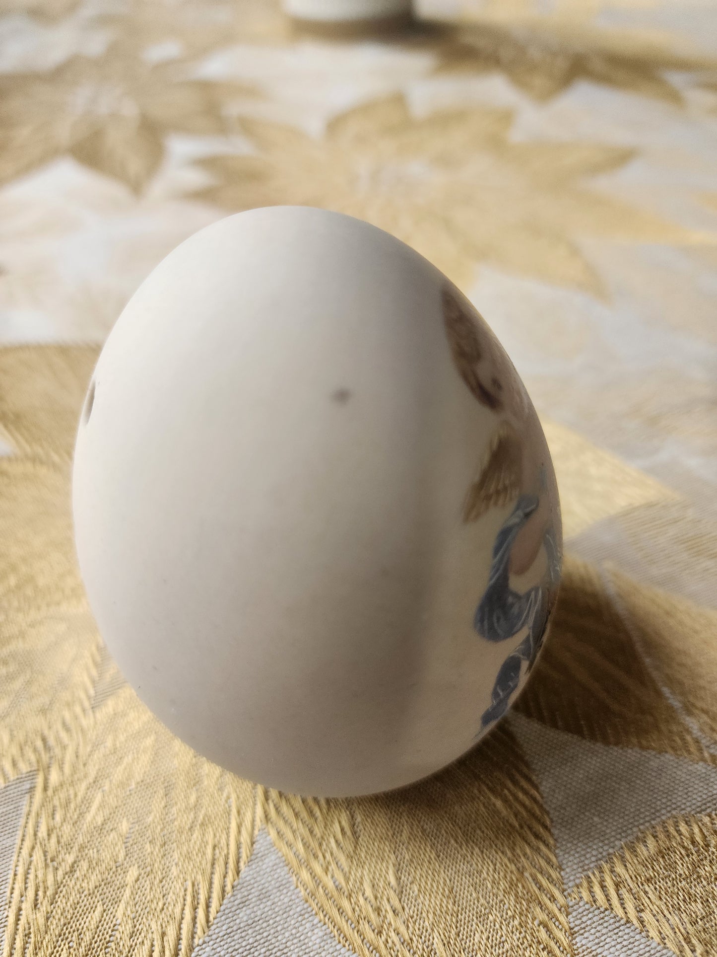 Cupid Angel Porcelain Egg Pomander 3" Womack's Collectibles